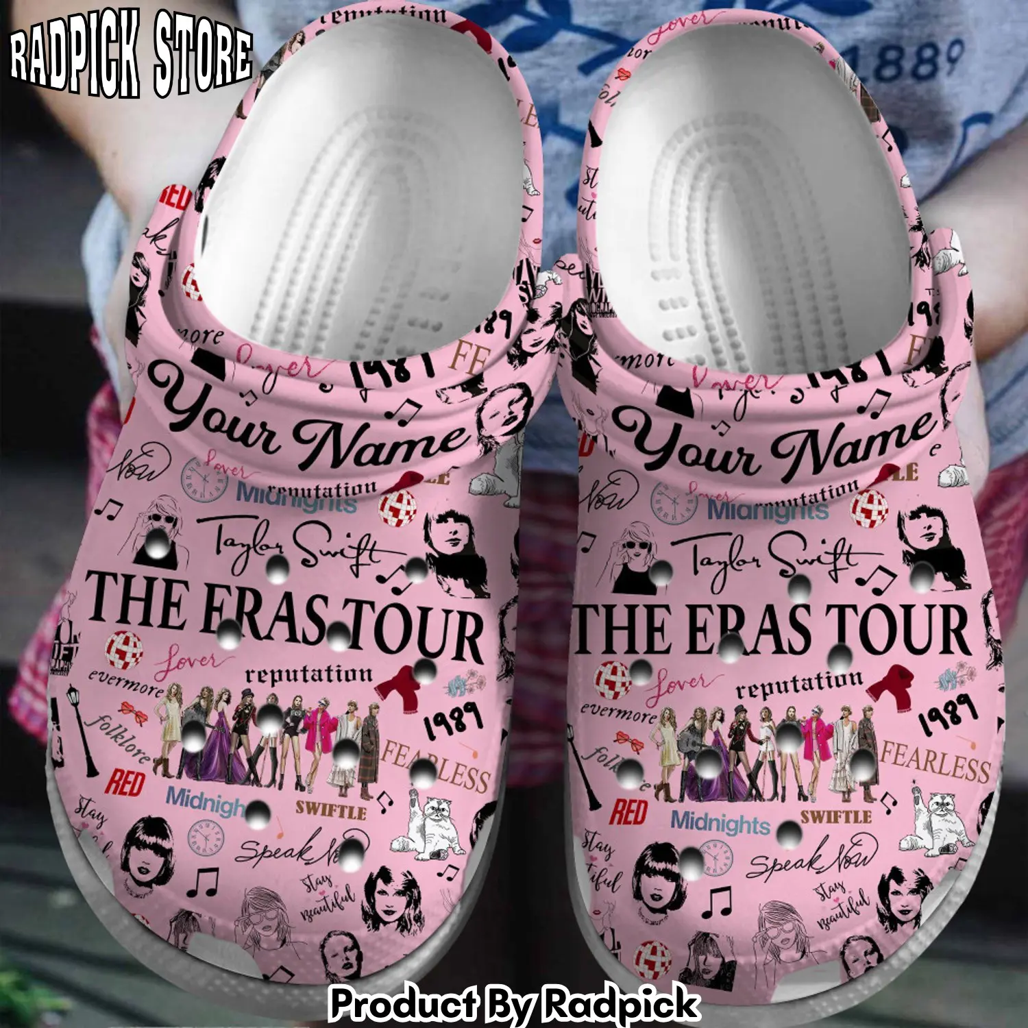 Radpick taylor swift music clogs shoes comfortable for men women e2e rp652913